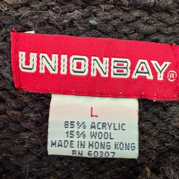 Vintage UnionBay Brown Wool blend Pullover Boxy Sweater / 90s / LG - Picture 4 of 10
